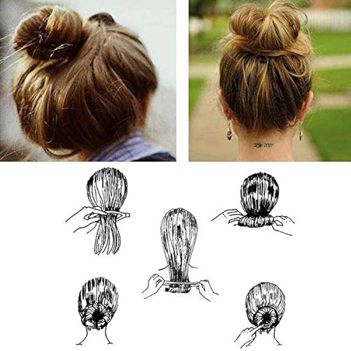 Xfantong Fast Tail Hair Styling Accessories Tool for Women for Ponytail, Loop Bun (Black) - Image 5